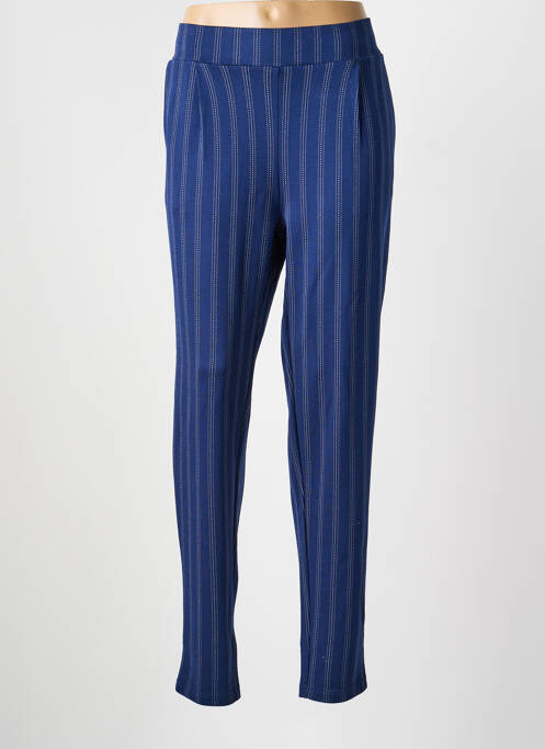 Pantalon slim elasticitate talie înaltă albastru ICHI femme