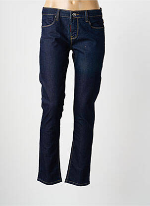 Blugi cu croială slim buzunare albastru DENIM femeie