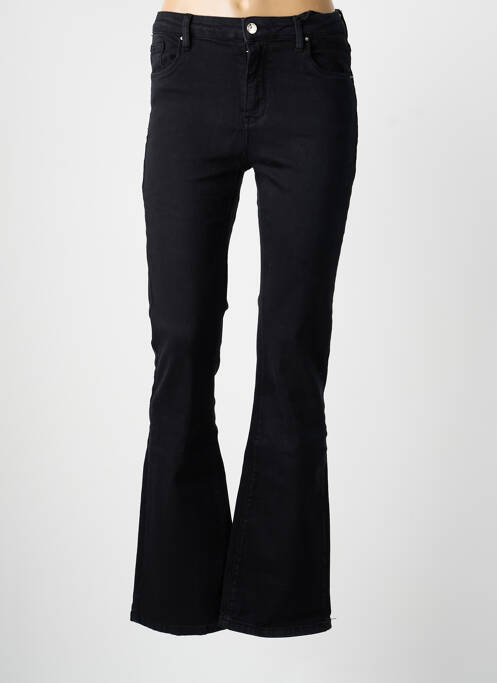 Pantalon evazat croială evazată negru QUEEN HEARTS femme