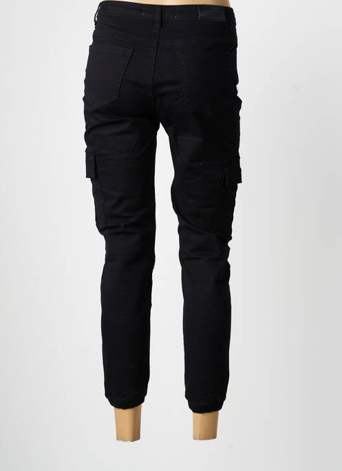 Pantalon 7/8 închidere cu fermoar sub clapetă cu nasturi negru NINA CARTER femme