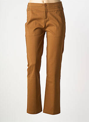 Pantalon drept elasticitate mărime normală maro CHIC & JEUNE femeie