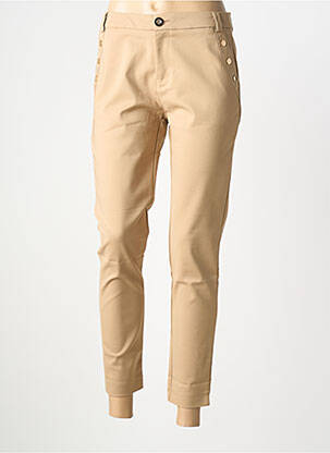 Pantalon 7/8 elasticitate mărime normală bej CHIC & JEUNE femeie