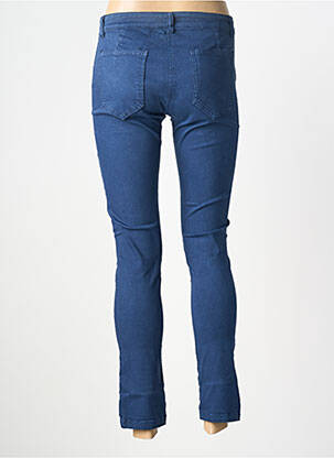 Pantalon slim țesătură poplin mărime normală albastru STUDIO PARISIEN femeie