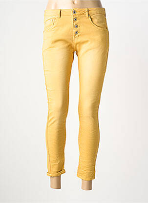 Pantalon 7/8 elasticitate mărime normală galben PLACE DU JOUR femme
