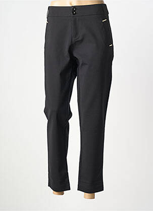 Pantalon slim țesătură poplin mărime normală negru CHIC & JEUNE femeie