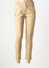 Pantalon slim țesătură poplin mărime normală bej CHIC & JEUNE femme