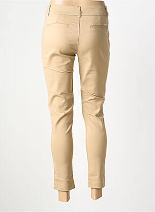 Pantalon slim țesătură poplin mărime normală bej CHIC & JEUNE femeie