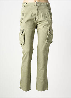 Pantalon slim elasticitate mărime normală verde PLACE DU JOUR femme