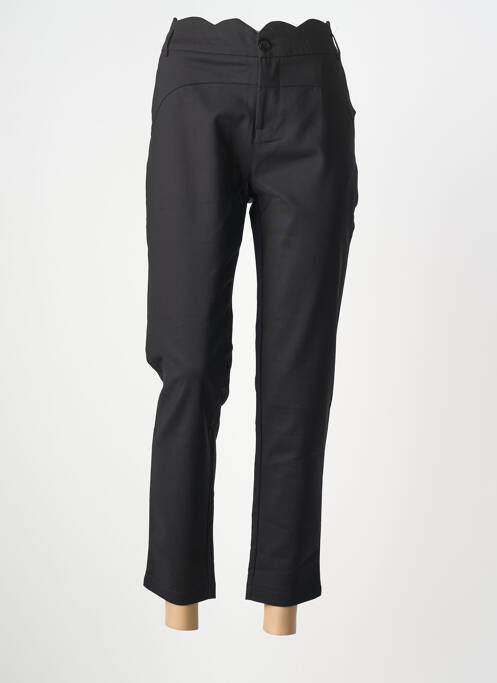 Pantalon 7/8 elasticitate mărime normală negru CHIC & JEUNE femme