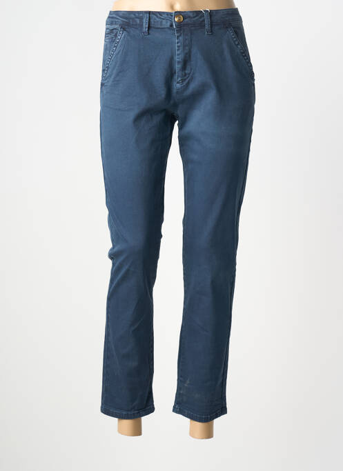 Pantalon chino țesătură poplin mărime normală albastru ZAC & ZOE femme