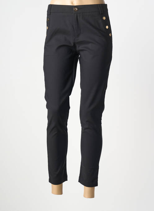 Pantalon 7/8 elasticitate mărime normală negru CHIC & JEUNE femme