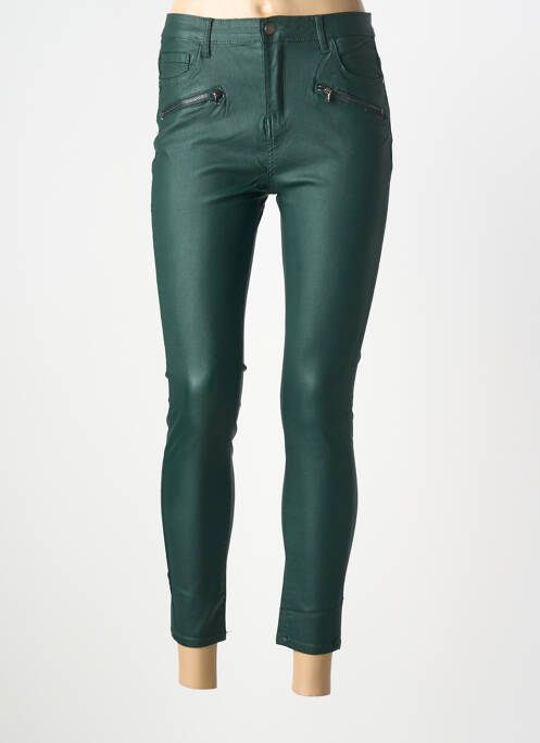 Pantalon 7/8 elasticitate mărime normală verde NINA CARTER femme