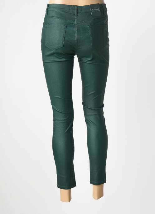 Pantalon 7/8 elasticitate mărime normală verde NINA CARTER femme