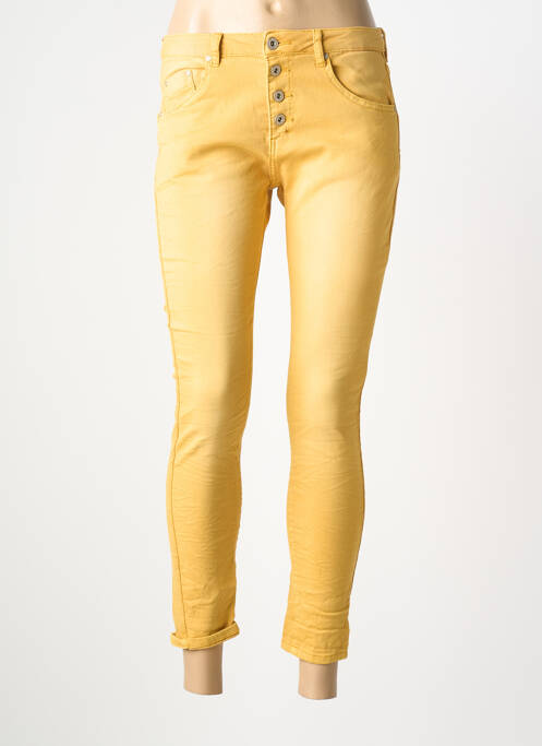 Pantalon 7/8 elasticitate mărime normală galben PLACE DU JOUR femme