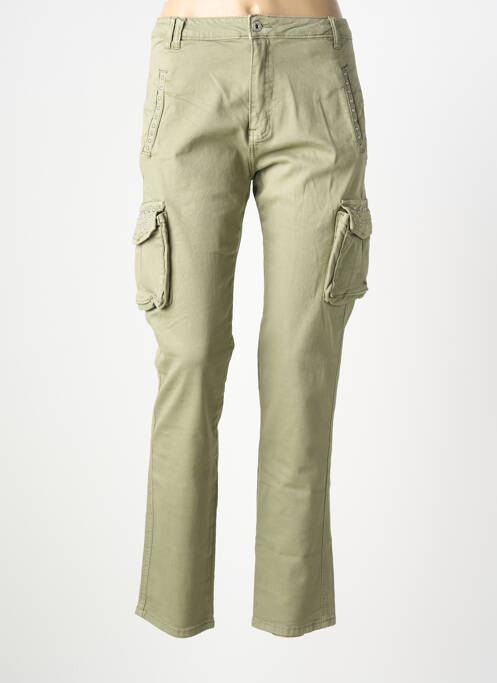 Pantalon slim elasticitate mărime normală verde PLACE DU JOUR femme