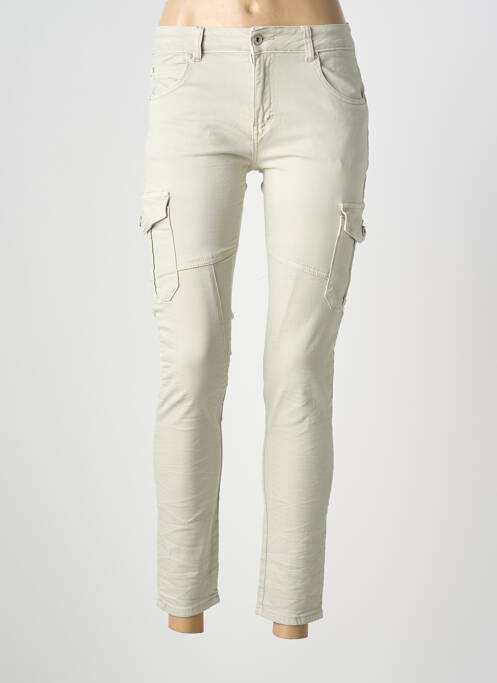 Pantalon cargo buzunare mărime normală bej PLACE DU JOUR femme