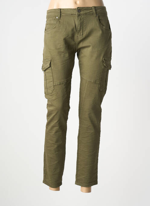 Pantalon cargo buzunare mărime normală verde PLACE DU JOUR femme