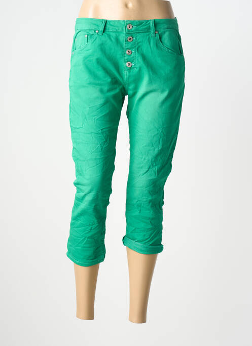 Pantalon trei sferturi elasticitate mărime normală verde PLACE DU JOUR femme