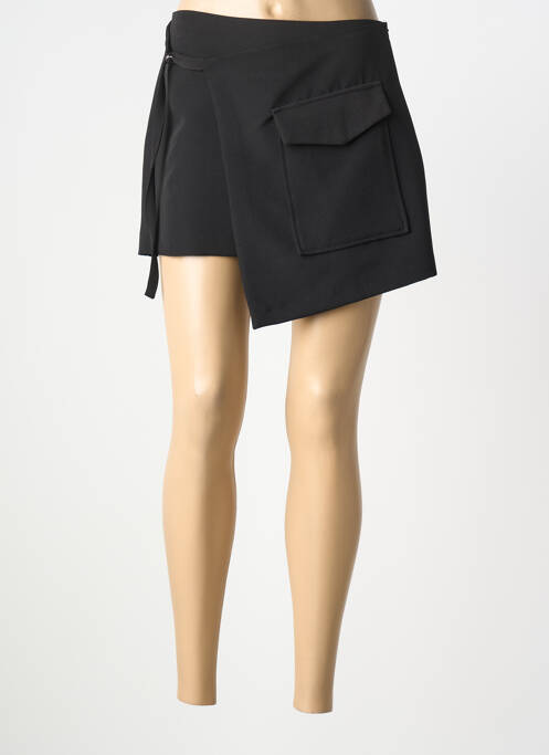 Fustă scurtă croială dreaptă negru LUMINA femme