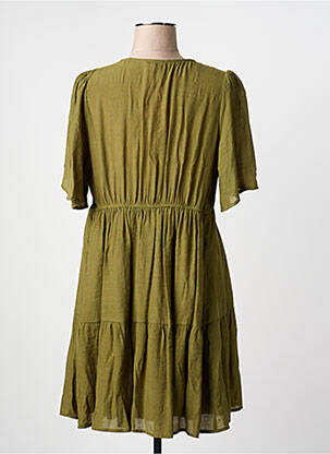 Rochie midi mâneci scurte mâneci scurte verde GOA femeie