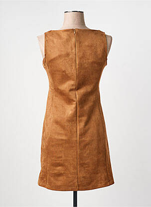 Rochie scurtă fără mâneci fără mâneci maro CHARMING GIRL femeie