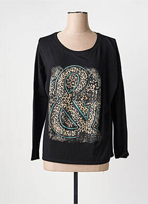 Top imprimeu fantezie mâneci lungi negru LM LULU femme