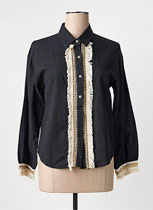 Cămașă croială dreaptă mâneci lungi negru UNIKA femme