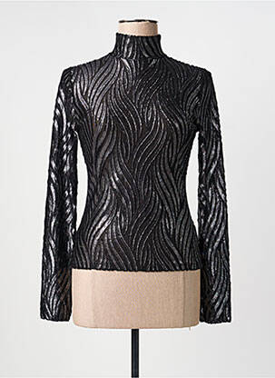Top imprimeu fantezie mâneci lungi negru L'ATELIER D'ANNA femme