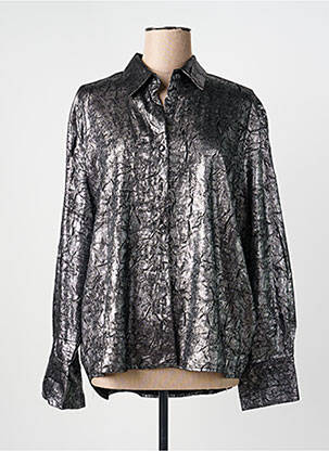 Cămașă croială dreaptă mâneci lungi argintiu UNIKA femme