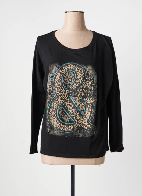 Top imprimeu fantezie mâneci lungi negru LM LULU femme