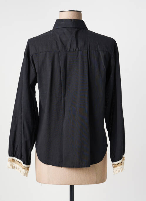 Cămașă croială dreaptă mâneci lungi negru UNIKA femme