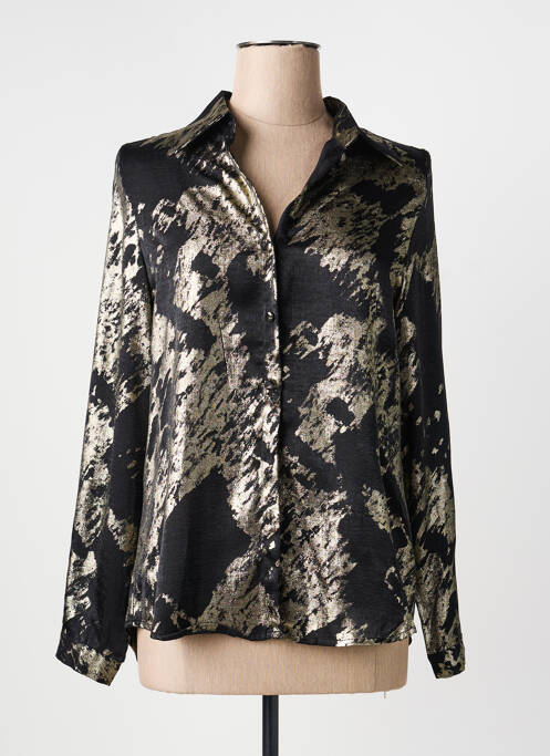 Cămașă imprimeu fantezie mâneci lungi negru UNIKA femme