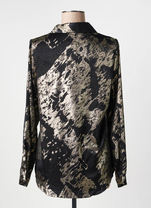 Cămașă imprimeu fantezie mâneci lungi negru UNIKA femme