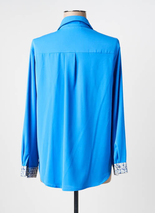 Cămașă croială fluidă mâneci lungi albastru UNIKA femme