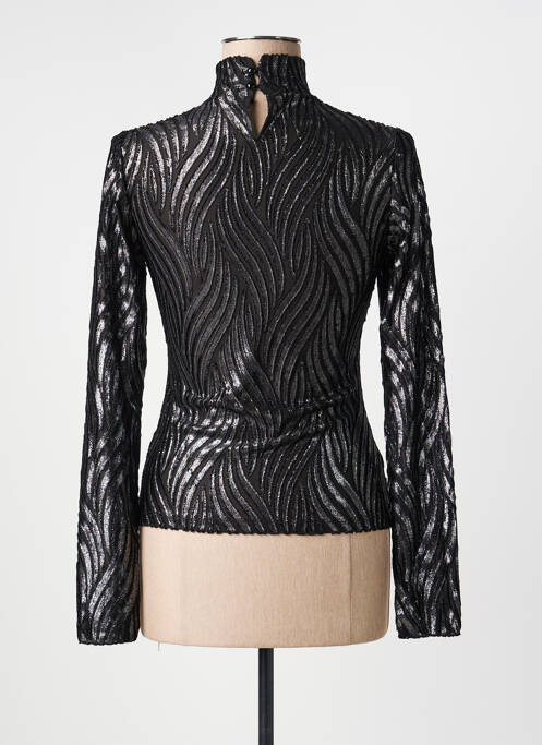 Top imprimeu fantezie mâneci lungi negru L'ATELIER D'ANNA femme