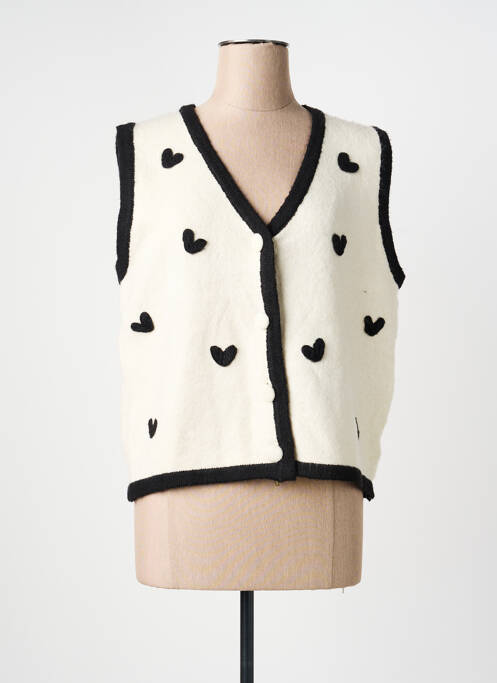 Vestă fără mâneci închidere cu nasturi pe față bej ATELIER DE MILA femme