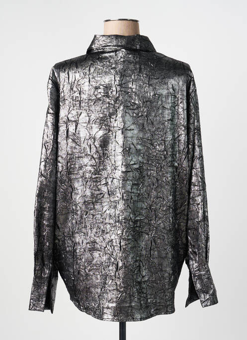 Cămașă croială dreaptă mâneci lungi argintiu UNIKA femme