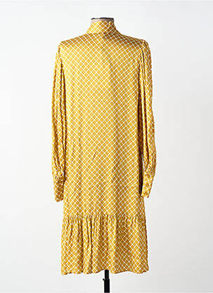 Rochie midi croială fluidă mâneci lungi galben TARA JARMON femeie