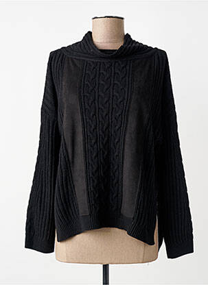 Pulover croială cambrată mâneci lungi negru TRICOT CHIC femeie