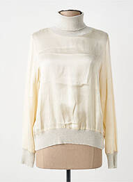 Top mâneci lungi bej TRICOT CHIC femme