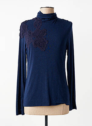 Top țesătură jersey mâneci lungi albastru TRICOT CHIC femme