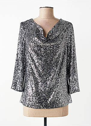 Top elasticitate mâneci lungi argintiu JOSEPH RIBKOFF femeie