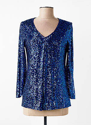 Top țesătură jersey mâneci lungi albastru JOSEPH RIBKOFF femme