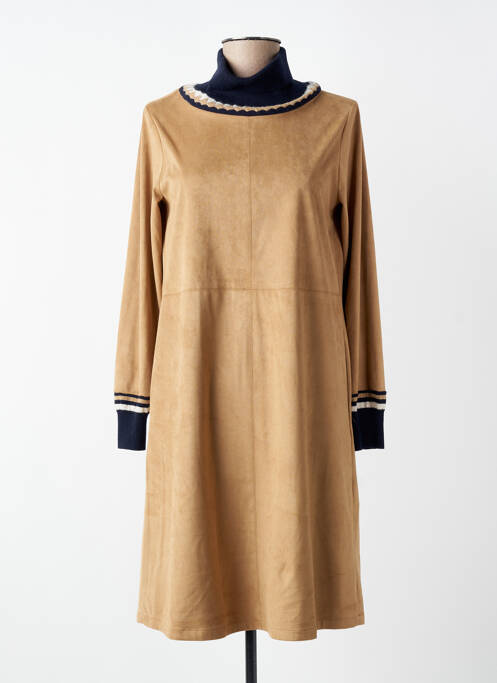 Rochie midi mâneci lungi mâneci lungi maro TRICOT CHIC femme