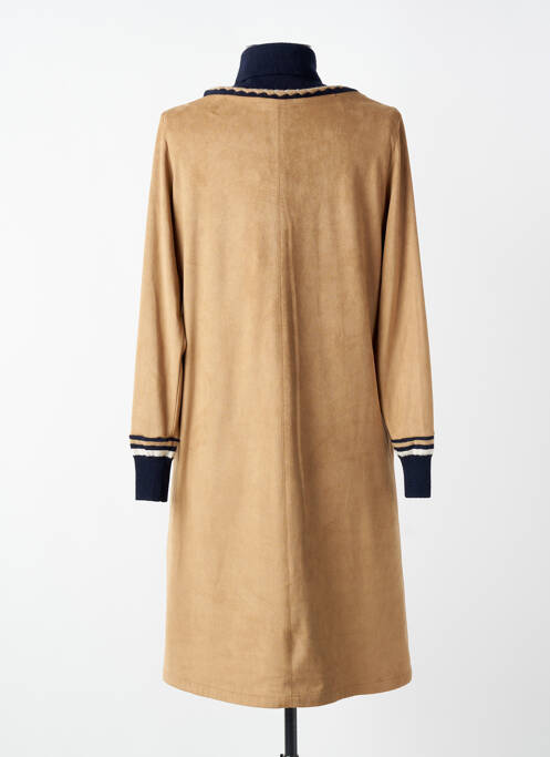 Rochie midi mâneci lungi mâneci lungi maro TRICOT CHIC femme