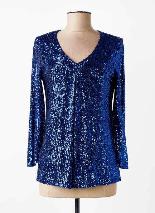 Top țesătură jersey mâneci lungi albastru JOSEPH RIBKOFF femme