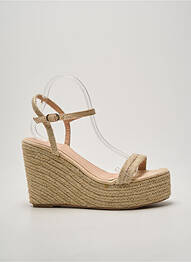 Espadrile închidere cu buclă(e) toc înalt de 10cm și mai mult bej DAY-VINE femme