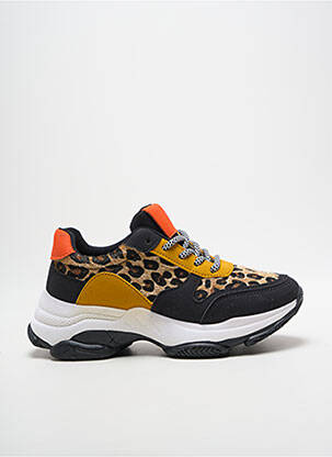 Adidași vârf rotund toc de 4 la 6 cm galben IDEAL SHOES femeie