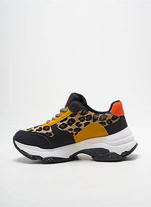 Adidași vârf rotund toc de 4 la 6 cm galben IDEAL SHOES femeie