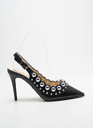 Pantofi cu toc țesătură satinată toc de 7 la 9 cm negru MARQUIIZ femeie